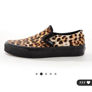 NWOT Leopard Slip On Vans